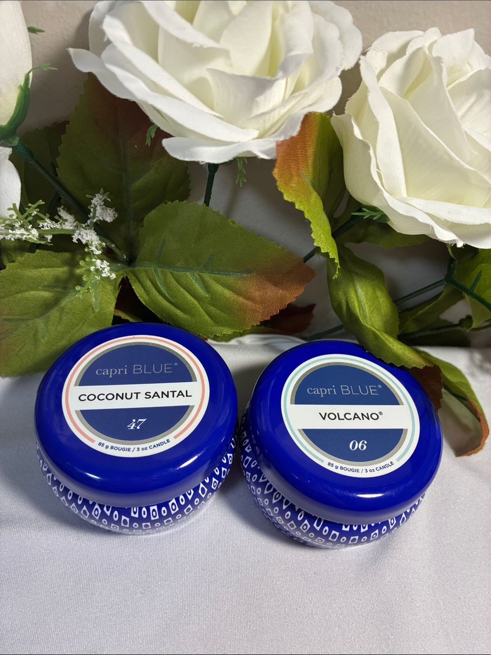 Volcano & Coconut Santal Scented Mini Candles - Blue